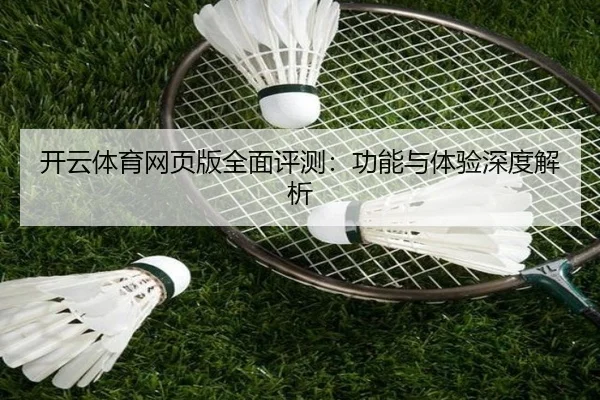 开云体育网页版全面评测：功能与体验深度解析